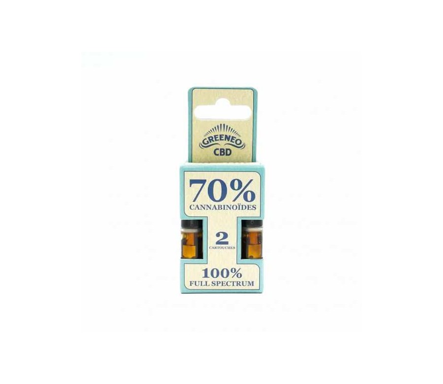 Cartouche e-liquide CBD full spectrum 70% - 2 pcs | GREENEO (Menthe) Cartouche e-liquide CBD full spectrum 70% - 2 pcs | GREENEO (Menthe)
