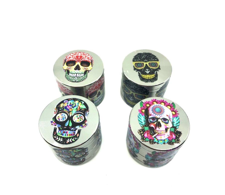 Grinder 40mm hippie skull | CHAMP HIGH (Modèle 2)