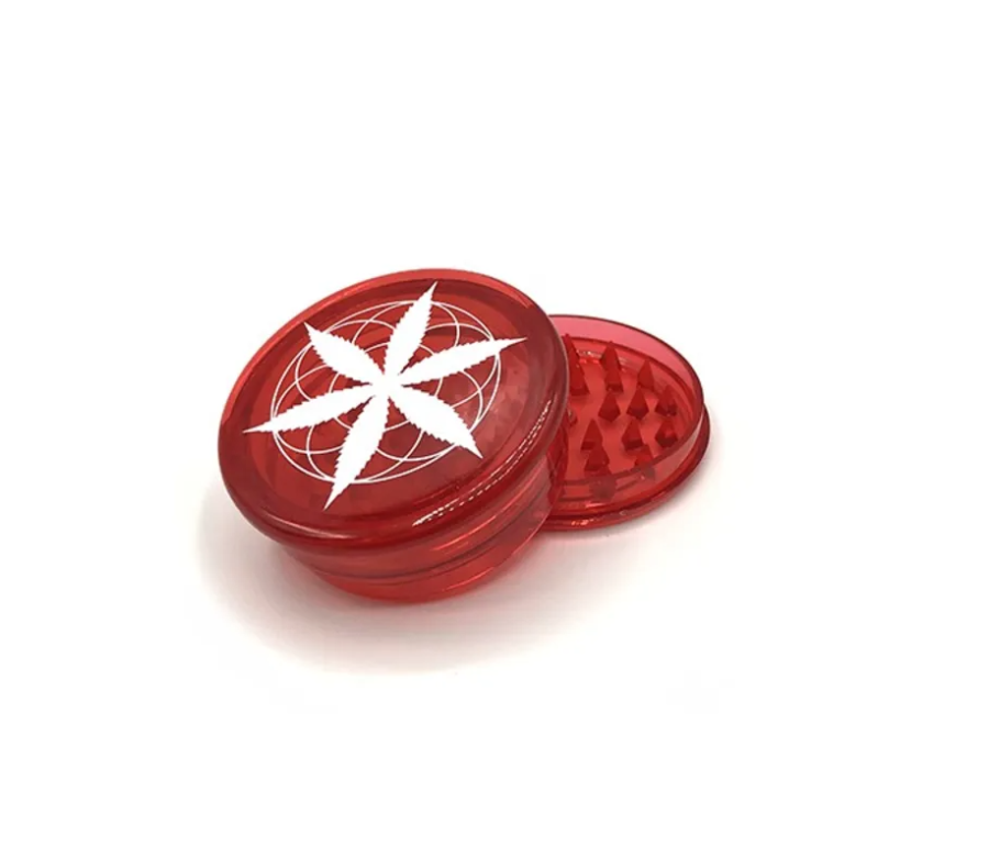 Grinder 60mm feuille cannabis | PLANT OF LIFE (Rouge)