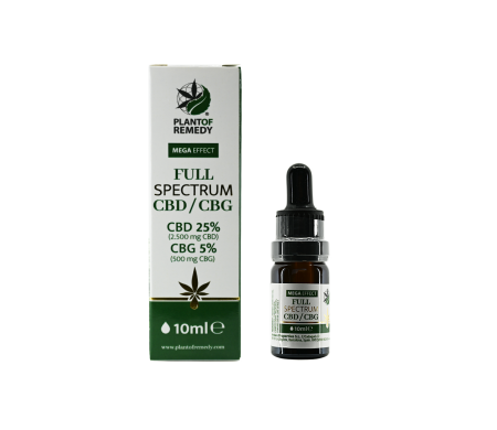 Huile CBD/CBG Full Spectrum Plant of Remedy 25% + 5%