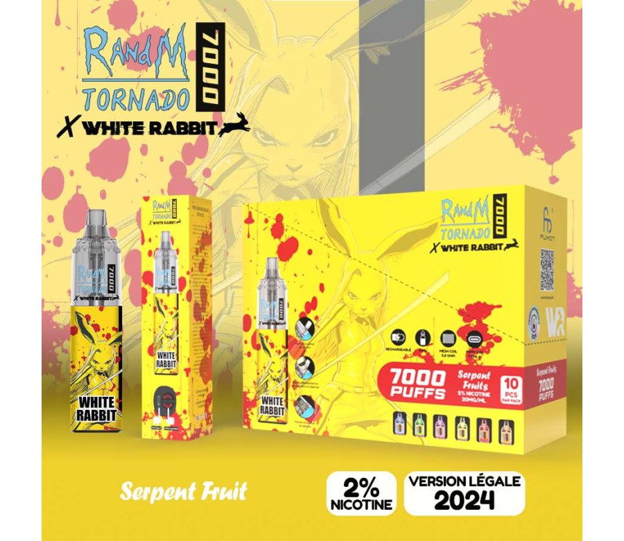 White Rabbit x RandM Tornado 7000 Serpent Fruit