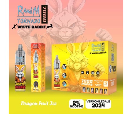 Puff Tornado 7000 Dragon Fruit Ice White Rabbit