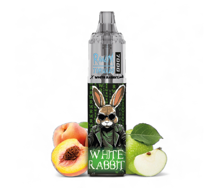 Puff White Rabbit x RandM Tornado 7000 Apple Peach Bonbon