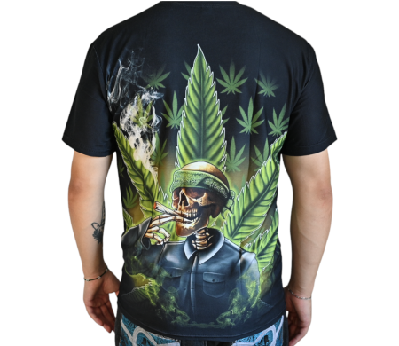 T-shirt Cannabis Skull (L)