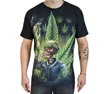 T-shirt Cannabis Skull (L)