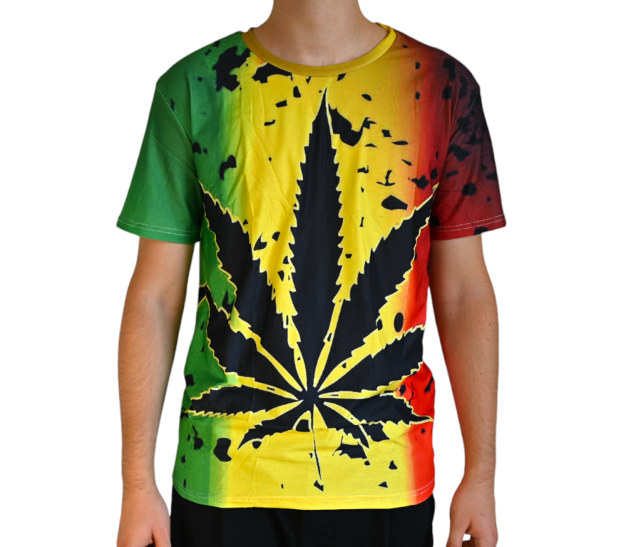 T-shirt Cannabis Style Rasta (XL)