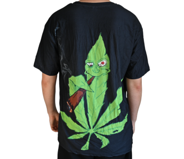 T-shirt Cannabis Rasta peinture (L)