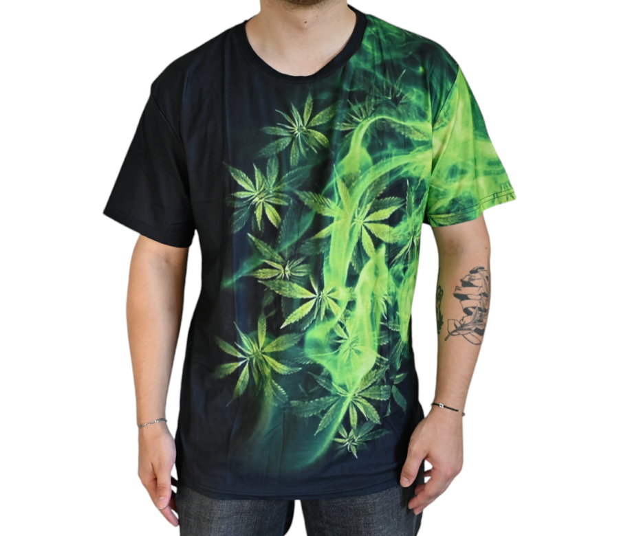 T-shirt Cannabis Smoky Green (M)