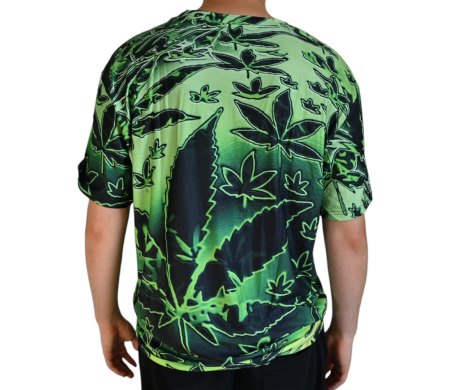 T-shirt Cannabis Psychédélique Vert (L)