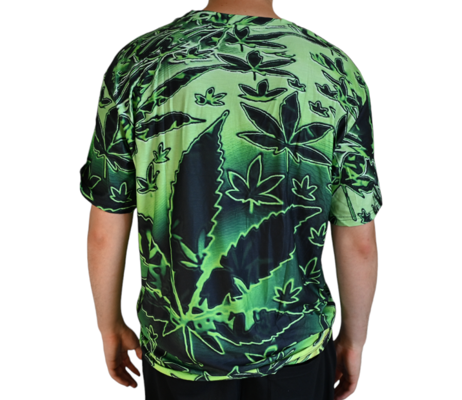 T-shirt Cannabis Psychédélique Vert (M)