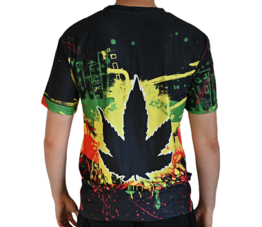 T-shirt Cannabis Multicolore (XL)