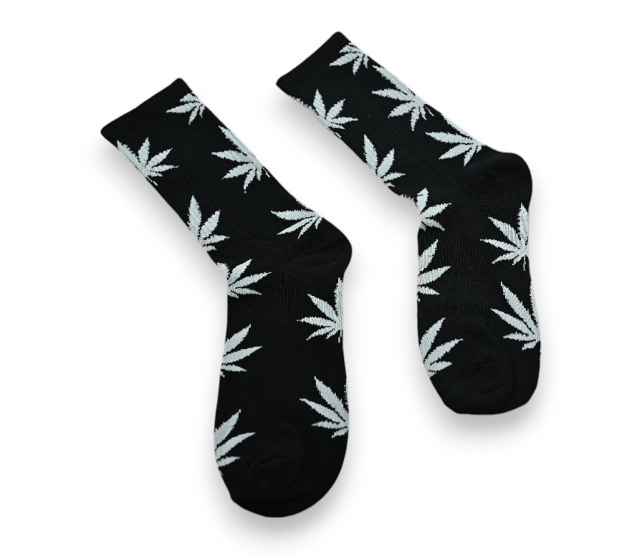 Chaussettes Hautes Cannabis noir