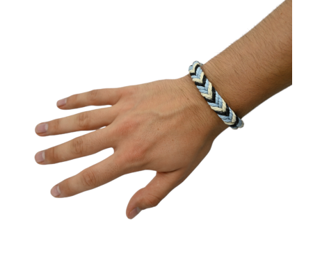 Bracelet en chanvre tressé multicolore