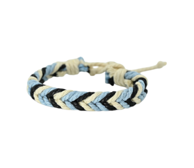 Bracelet en chanvre tressé multicolore