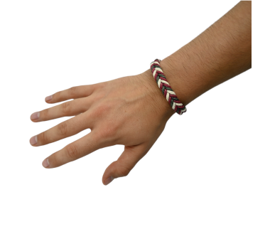 Bracelet chanvre tressé mixte ajustable