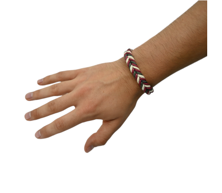 Bracelet chanvre tressé mixte ajustable