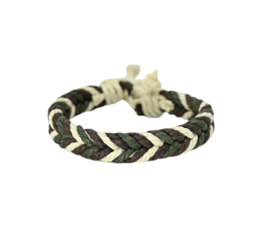 Bracelet en chanvre tressé mixte ajustable