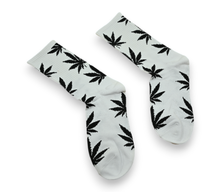 Chaussettes Cannabis Blanches