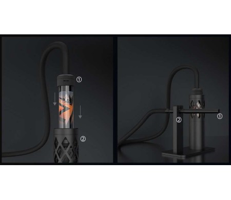 Support e-chicha Dock Hookah Air bleu