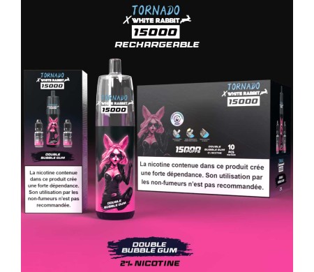 Puff WHITE RABBIT x TORNADO 15000 Double Bubble Gum
