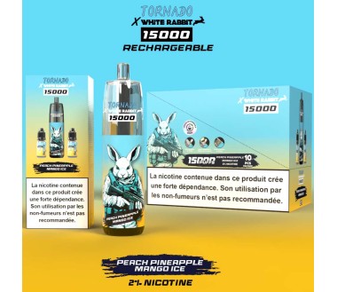 White Rabbit x RandM Tornado 7000 Blue Razz Cherry