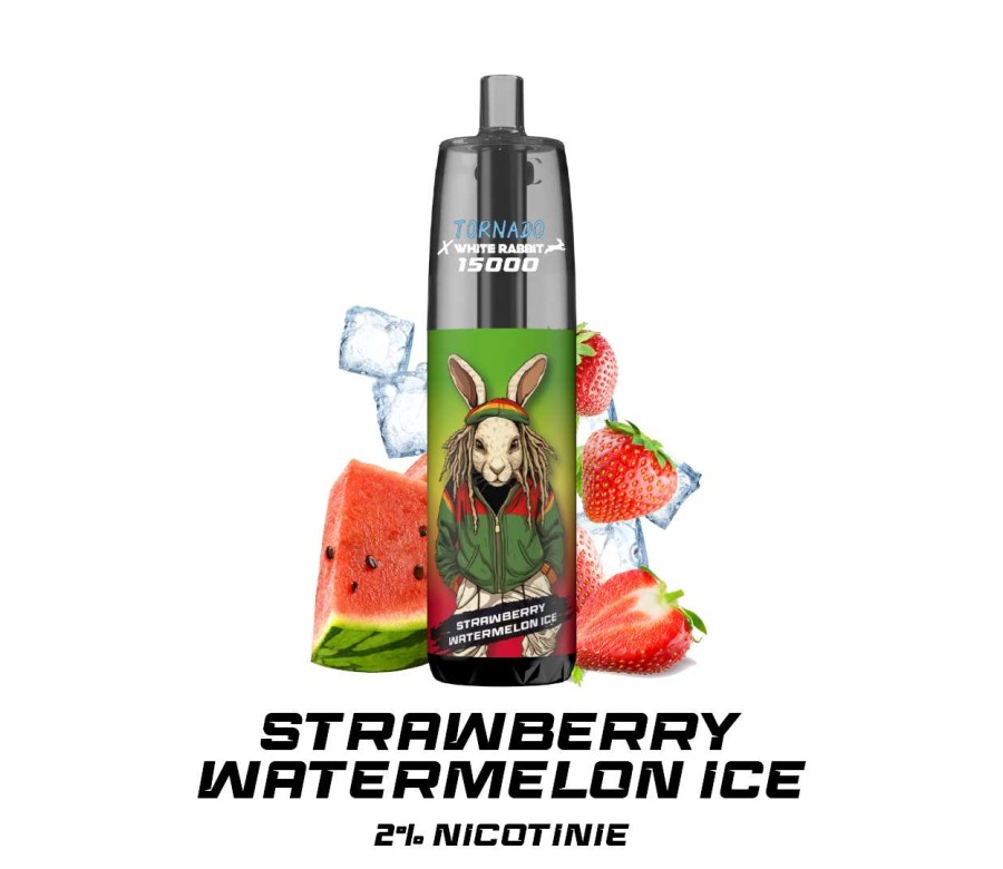 Puff WHITE RABBIT x TORNADO 15000 Strawberry Watermelon Ice Puff WHITE RABBIT x TORNADO 15000 Strawberry Watermelon Ice