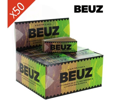 Boîte de 50 carnets de filtres à rouler Beuz