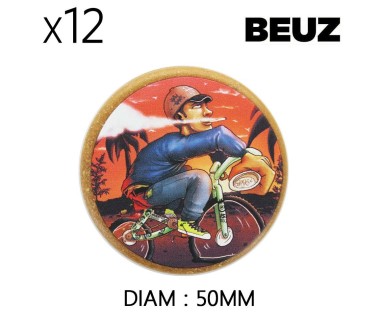 Boîte de 12 Grinders en chanvre Bike Biodégradable Marron 50mm
