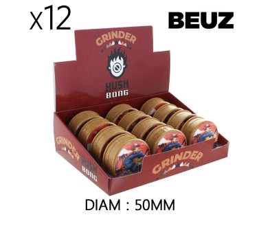 Boîte de 12 Grinders en chanvre Bike Biodégradable Marron 50mm