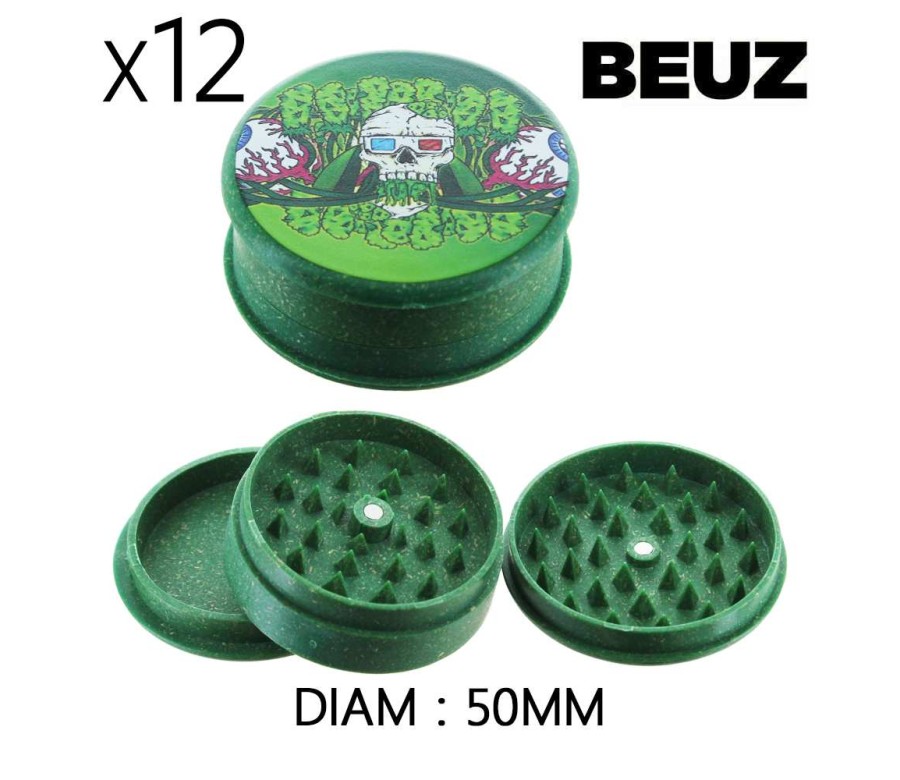 Boîte de 12 Grinders en chanvre Beuz Skeleton Vert Boîte de 12 Grinders en chanvre Beuz Skeleton Vert