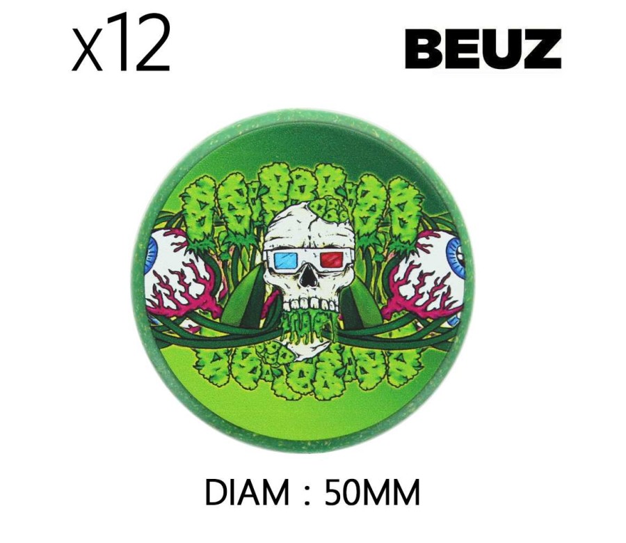 Boîte de 12 Grinders en chanvre Beuz Skeleton Vert Boîte de 12 Grinders en chanvre Beuz Skeleton Vert