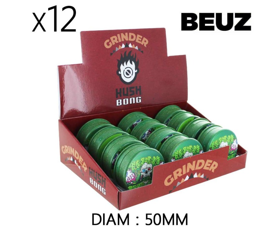 Boîte de 12 Grinders en chanvre Beuz Skeleton Vert Boîte de 12 Grinders en chanvre Beuz Skeleton Vert