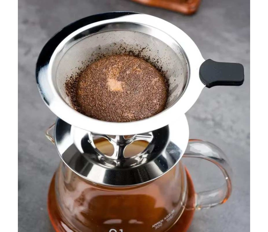 Infuseur à thé en acier inoxydable avec support