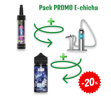 Pack E-Chicha White Rabbit Air Métal Brossé