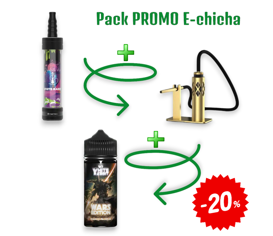 Pack e-Chicha Rouge White Air Rabbit Gold