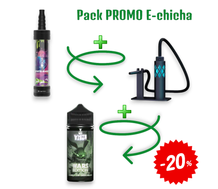 Pack e-chicha White Rabbit Air Bleu