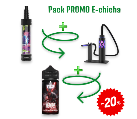 Pack e-Chicha White Rabbit Air Noir