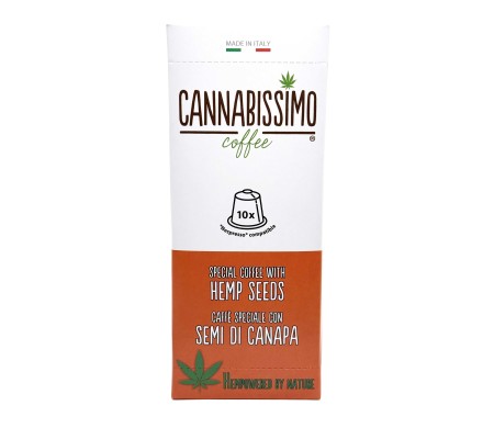 Café aux graines de chanvre Cannabissimo - 10 capsules