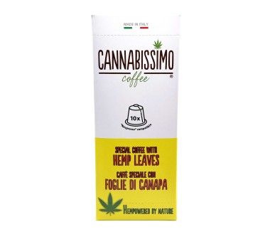 Café aux feuilles de chanvre Cannabissimo - 10 capsules