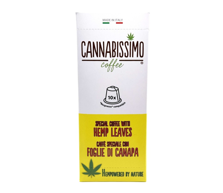 Café aux feuilles de chanvre Cannabissimo - 10 capsules