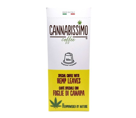 Café aux feuilles de chanvre Cannabissimo - 10 capsules
