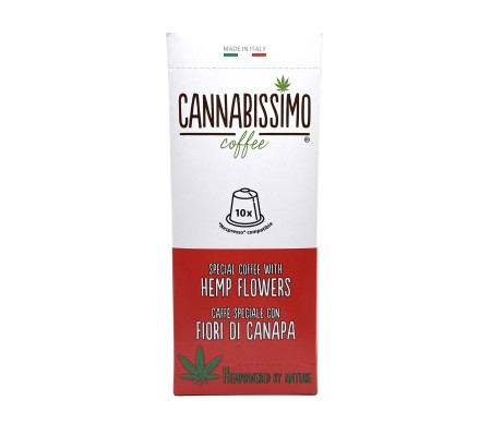 Café aux fleurs de chanvre Cannabissimo - 10 capsules