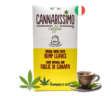 Café aux Feuilles de Chanvre Cannabissimo - 30 capsules