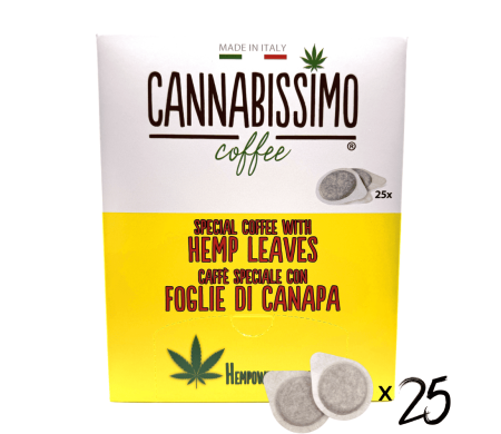 Dosettes Café aux Feuilles de Chanvre Cannabissimo - 25 dosettes