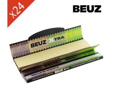 Feuilles Slim Long Beuz 125mm Brown - Boîte de 24 carnets