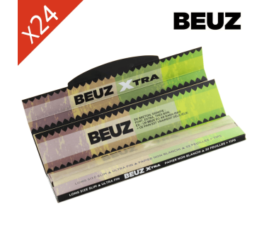 Feuilles Slim Long Beuz 125mm Brown - Boîte de 24 carnets