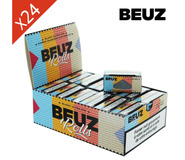 Boite de 24 Rouleaux de feuille Slim BLANC Ultra Fin BEUZ