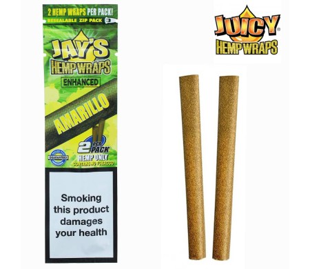 Blunt de chanvre Amarillo Boîte de 25 paquets | JUICY JAY'S