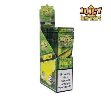 Blunt de chanvre Amarillo Boîte de 25 paquets | JUICY JAY'S