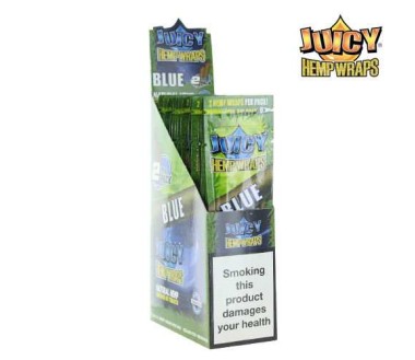Blunt de chanvre Blue Boîte de 25 paquets | JUICY JAY'S